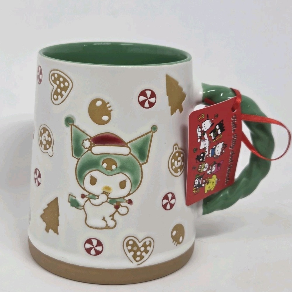 NEW Blue‎ Sky Clayworks Hello Kitty "KUROMI" Christmas Mug Holiday Sanrio NWT
